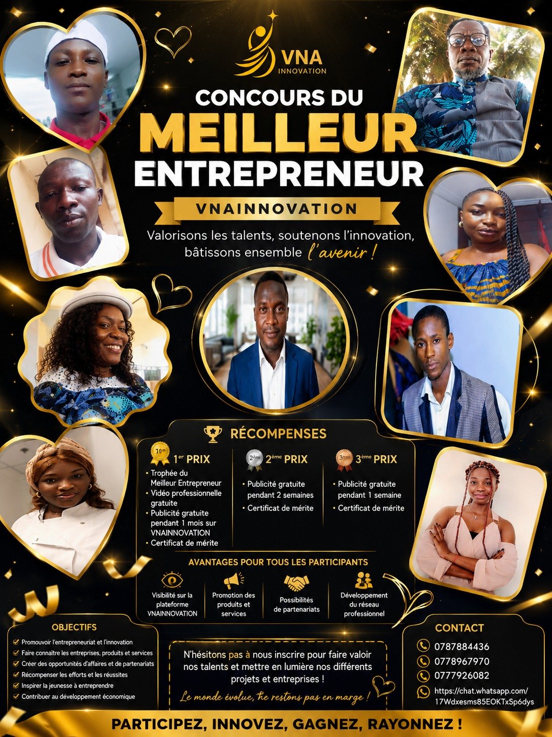 VNA INNOVATION CONCOURS DU MEILLEUR ENTREPRENEUR : PHASE QUESTIONNAIRE