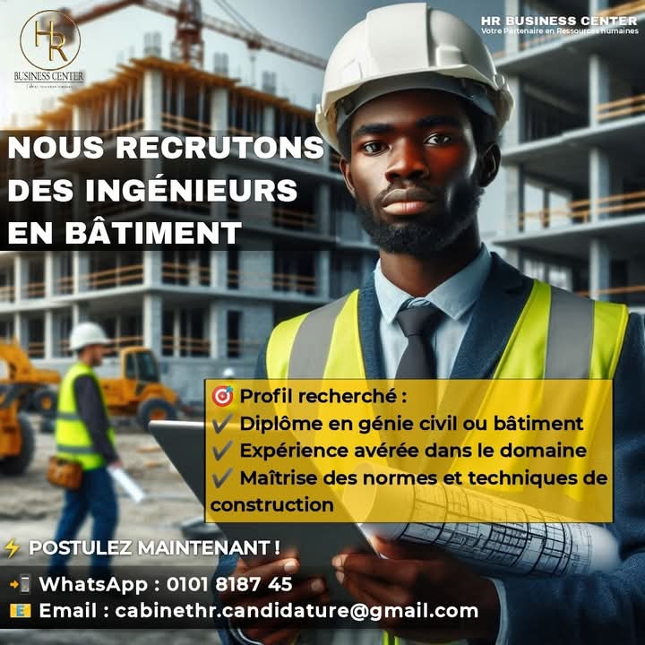 RECRUTEMENT INGÉNIEURS BÂTIMENT