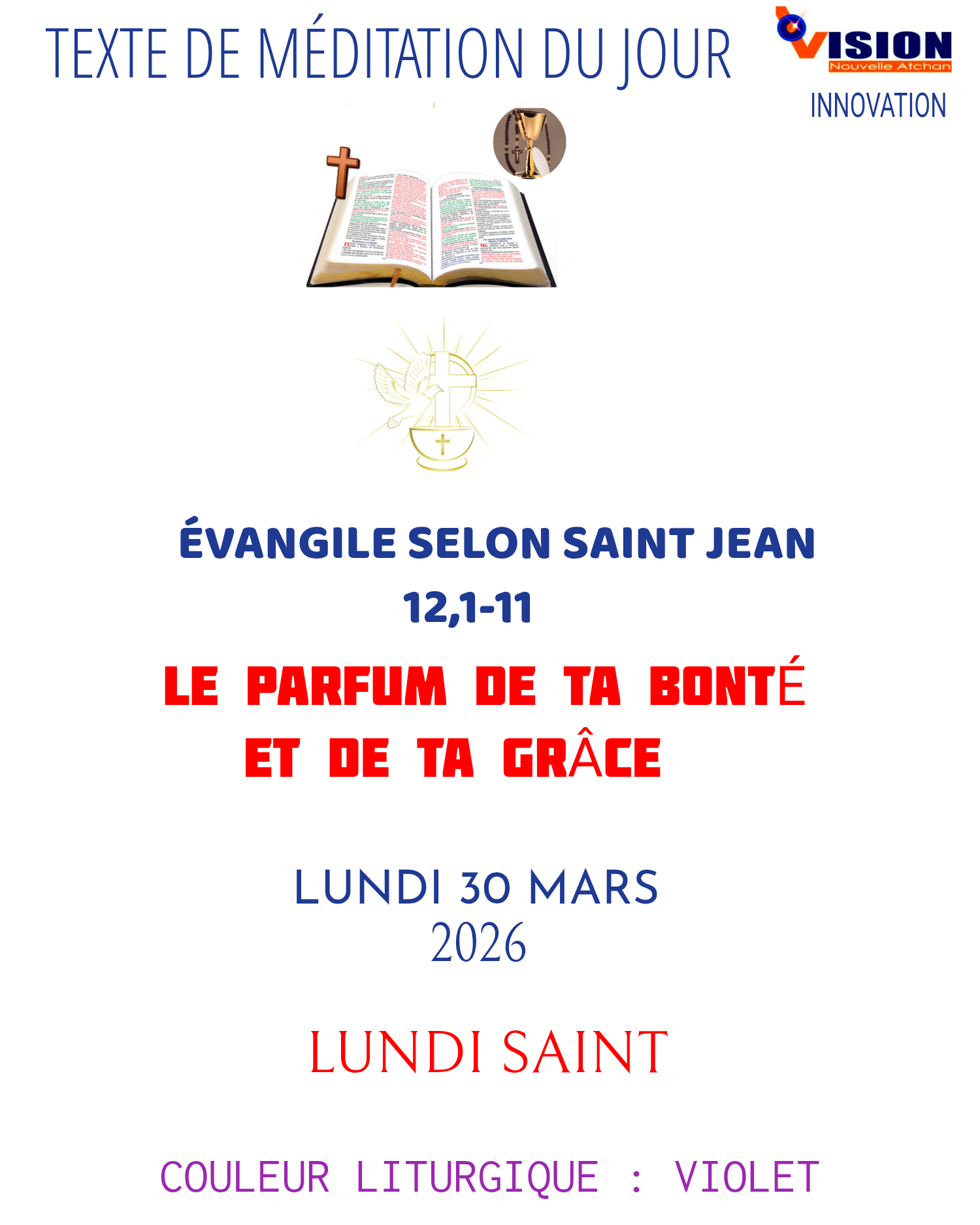 MÉDITATION DU LUNDI SAINT