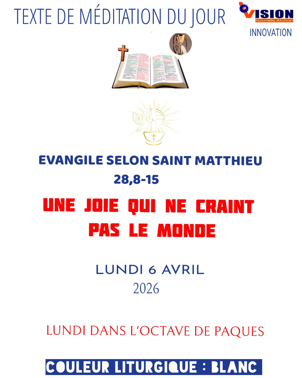 MÉDITATION DU LUNDI DE PAQUES