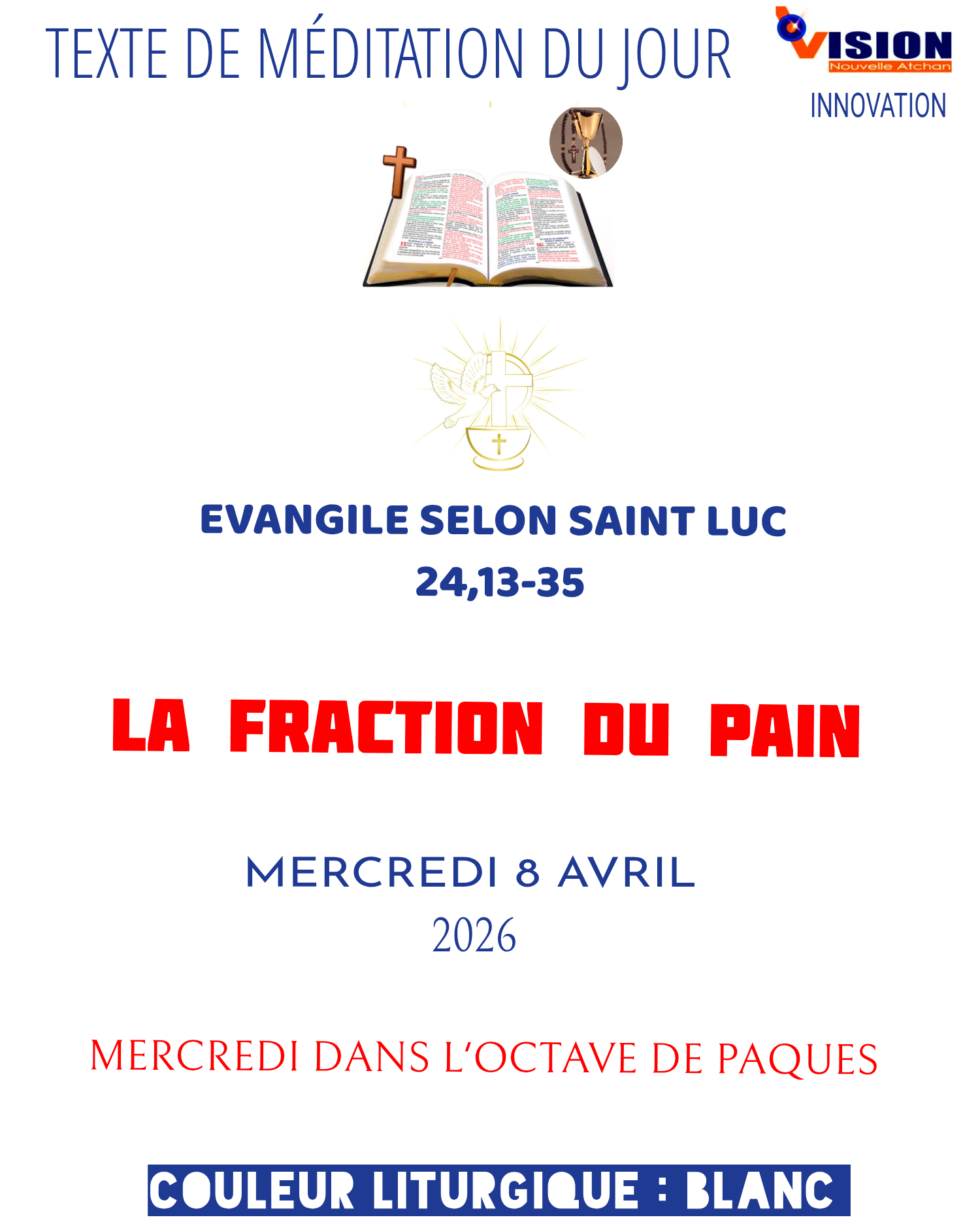 MÉDITATION DU MERCREDI DANS L'OCTAVE DE PAQUES