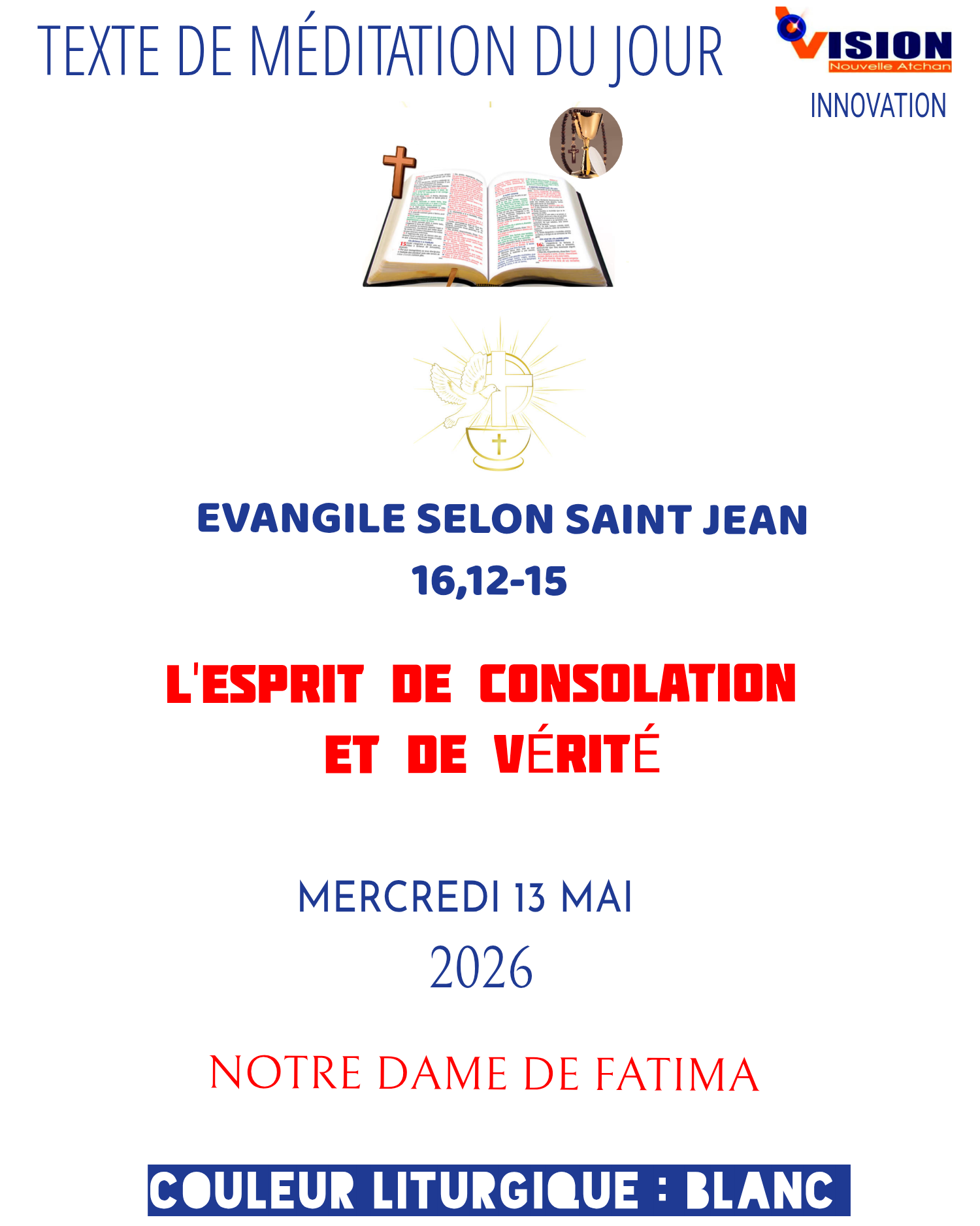 MÉDITATION DU MERCREDI 13 MAI 2026