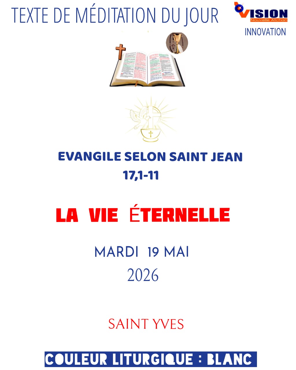 MÉDITATION DU MARDI 19 MAI 2026